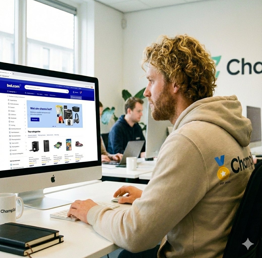 Champlist designer werkt aan een bol.com listing